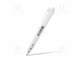 Caneta plástica com carga esferográfica azul de 1.0mm. Possui acionamento por clique, proporcionando praticidade no uso diário.