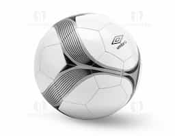 Bola de futebol em PVC, com design em linhas prateadas e pretas. Produto certificado conforme a portaria Inmetro nº 302 de 12/Jul/2021, garantindo qualidade e segurança. Tamanho 5, ideal para partidas e treinos.