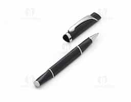 Caneta metálica com corpo triangular que oferece maior conforto na escrita. Possui tampa, acabamento sofisticado e carga esferográfica azul. Ideal para brindes e uso executivo.