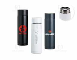 Garrafa Térmica em Inox 320ml Garrafa térmica compacta e elegante, fabricada em aço inoxidável 304 de alta qualidade, com capacidade de 320ml. Possui tampa rosqueável que garante vedação eficiente, ideal para manter suas bebidas quentes ou frias por mais tempo. Perfeita para uso diário, no escritório ou em viagens.