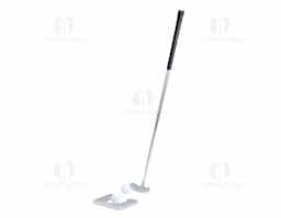 Kit portátil de golfe para treinos em casa ou no escritório. Inclui taco desmontável (84,5?cm), 2 bolinhas (3,5?cm) e buraco moldura (9,5?cm). Diversão e precisão em qualquer lugar!