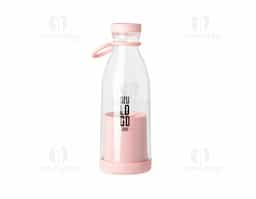 Liquidificador portátil sem fio com capacidade de 380ml, ideal para sucos e smoothies. Possui 6 lâminas de aço inoxidável que trituram frutas, vegetais e gelo. Fácil de usar com um botão e copo removível para limpeza. Acompanha cabo USB. Não ultrapassar 300ml de ingredientes líquidos/sólidos.