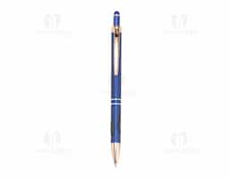 A elegância e o conforto combinados em uma única caneta esferográfica para garantir uma escrita mais agradável através da sua construção metálica e seu par de grips em borracha, além de ponta e clipe em plástico. Sua carga azul de 1.0 mm possui acionamento por clique com ponteira emborrachada que que permite seu uso como uma caneta touch para interação com smartphones, tablets e demais dispositivos de telas touchscreen.