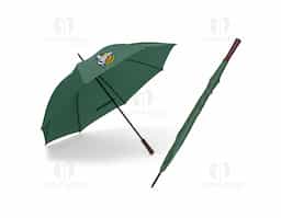 Guarda-chuva produzido em poliéster 190T, com estrutura durável que oferece boa resistência ao uso diário. Possui cabo com pega em madeira, conferindo um toque clássico ao design. Abertura manual, ideal para quem busca praticidade e estilo em dias chuvosos.