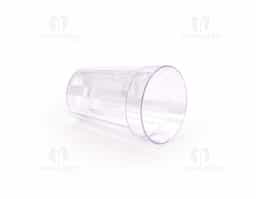 Copo em plástico PS Cristal transparente, com capacidade de 190 ml. Seu design prático o torna ideal para diversas ocasiões, como café, água, suco, refrigerante ou bebidas em momentos de lazer, sendo uma opção versátil para uso doméstico ou profissional.