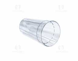 Copo em plástico PS cristal transparente, com capacidade de 450?ml. Ideal para servir drinques, coquetéis, sucos ou refrigerantes em diversas ocasiões, como reuniões com amigos, família ou clientes, oferecendo praticidade e versatilidade no uso.