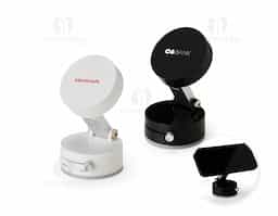 Um suporte compacto e funcional para acomodar smartphones de maneira simples em superfícies lisas. Feito em plástico, Possuí ajuste em diferentes ângulos de inclinação. Conta com uma ventosa retrátil via chave seletora para fixação do suporte em superfícies lisas, ideal para vidros e painéis de carros, mesas e outros ambientes através do adesivo em policarbonato que o acompanha. Apresenta encaixe magnético para posicionar o aparelho na vertical ou horizontal de forma prática aparelhos com suporte às funções magnéticas ou com o auxílio do anel adaptador que pode ser colado na parte interna de capas de celulares.