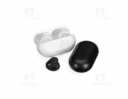 Fones de ouvido sem fio com estrutura leve e confortável feita em plástico. Seu formato ear cuff, semelhante a um par de brincos, permite o encaixe ao redor das orelhas sem entrar em contato com o canal auditivo, ideal para uso prolongado. Sua conexão via Bluetooth 5.3 oferece estabilidade de áudio com menor consumo de energia. Cada fone apresenta um botão multifunções, com comandos por toque para trocar músicas e controlar o volume. Acompanha cabo USB-C para carregamento.