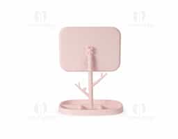 Este espelho de mesa em formato retangular é uma opção funcional e elegante com estrutura em plástico de fácil montagem. Seu pedestal giratório permite o ajuste do espelho em diferentes ângulos e posições. Além disso, contém ganchos laterais e quatro divisórias na base para organizar objetos, ampliando a sua versatilidade.