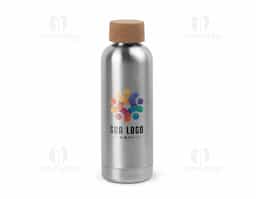 Squeeze em aço inox com parede simples, oferecendo leveza e durabilidade. Possui tampa em cortiça que alia design natural e funcionalidade. Capacidade de até 760ml, ideal para hidratação em diversas atividades do dia a dia.