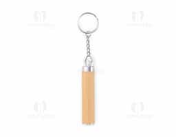 Chaveiro ecológico em bambu e ABS, com lanterna LED potente para uso diário. Acompanha 3 pilhas LR41 e vem em embalagem kraft, ideal para ações promocionais sustentáveis. Um brinde corporativo que une utilidade, design e responsabilidade ambiental.