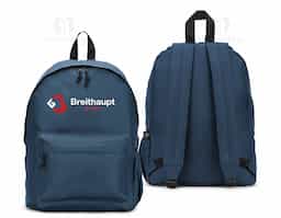 Mochila em poliéster reciclado 600D com forro 210D, ideal para ações sustentáveis. Conta com compartimento principal amplo, bolso frontal, bolso lateral para squeeze e alça superior em webbing. Capacidade de até 18L. Brinde corporativo funcional e com apelo ecológico.