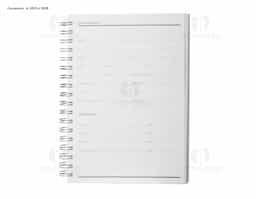 Caderno planner com capa rígida em PU de 2mm em formato espiral. Contém 90 folhas brancas de 95g/m². Folhas estruturadas em formato de planner para anotações e gestão da rotina.
Contém folha de dados pessoais, folha com calendários  de 2025 à 2028 e espaço para anotações mensais.