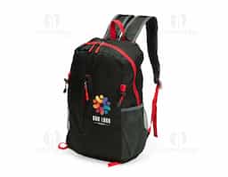 Mochila dobrável confeccionada em poliéster impermeável e detalhes em plástico, com fechamento em zíper e capacidade máxima de 16 litros. Possui compartimento interno com divisória para notebooks de até 15,6 polegadas. Conta com bolso frontal com zíper, dois bolsos laterais em tela com elástico, alça superior em nylon e duas alças traseiras com tecido telado interno. Acompanha saco em nylon com regulagem, que facilita o transporte quando dobrada.