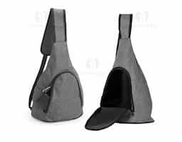 Bolsa transversal confeccionada em tecido resistente à água, com capacidade de até 12 litros. Possui fechamento em zíper e alça ajustável, garantindo praticidade e conforto no transporte. Brinde funcional e versátil, ideal para o dia a dia, viagens e ações promocionais.