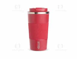 Copo térmico em inox 304 com pintura eletrostática e capacidade de até 500ml. Possui parede dupla, vedação a vácuo e base emborrachada antiderrapante. Conta ainda com tampa rosqueável em plástico com trava no bocal e luva removível em silicone.