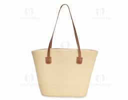 Bolsa confeccionada em fibra biodegradável de celulose, costurada com linha de nylon, unindo resistência e apelo sustentável. Possui fechamento em zíper e compartimento interno com bolso compacto para melhor organização. Conta ainda com alças e detalhes em couro sintético, incluindo plaquinha frontal costurada, que agregam sofisticação ao design. Um brinde corporativo moderno, ecológico e funcional, ideal para valorizar a marca com responsabilidade ambiental.