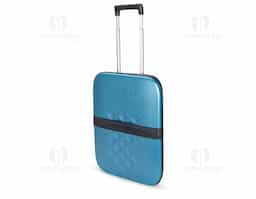Mala de viagem expansível em ABS com bordas em poliéster que, ao ser expandida, comporta a capacidade máxima de 40 litros. Conta com forro interno em poliéster 210D, cinta compressora para roupas e placas rígidas em PVC que mantêm a armação da mala quando desdobrada. Dispõe ainda de duas rodinhas e alça retrátil em alumínio com puxador em plástico. Acompanha uma faixa em poliéster com seção elástica para envolver a mala dobrada.