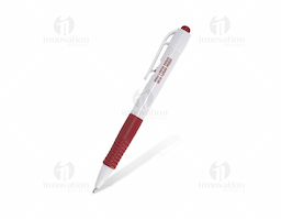 Caneta plástica com carga preta e design funcional e confortável, conta com detalhe emborrachado que proporciona melhor pegada durante a escrita. Possui carga esferográfica preta de 1.0 mm e acionamento por clique, garantindo praticidade no uso diário. Um brinde corporativo versátil, ideal para ações promocionais, eventos e divulgação da marca.